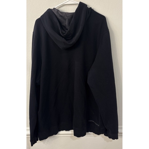 Under Armour Hoodie Mens XXL Black Loose Fit Pullover Athletic Sweatshirt - Picture 3 of 3